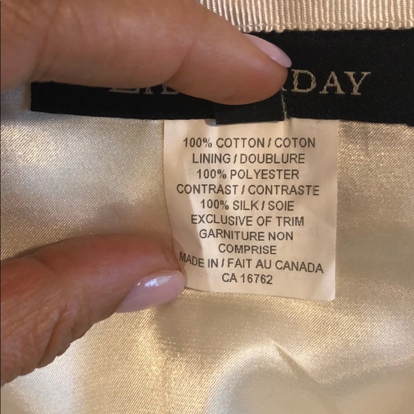 Liza Biday lined cream skirt sz 4 - Picture 3 of 6